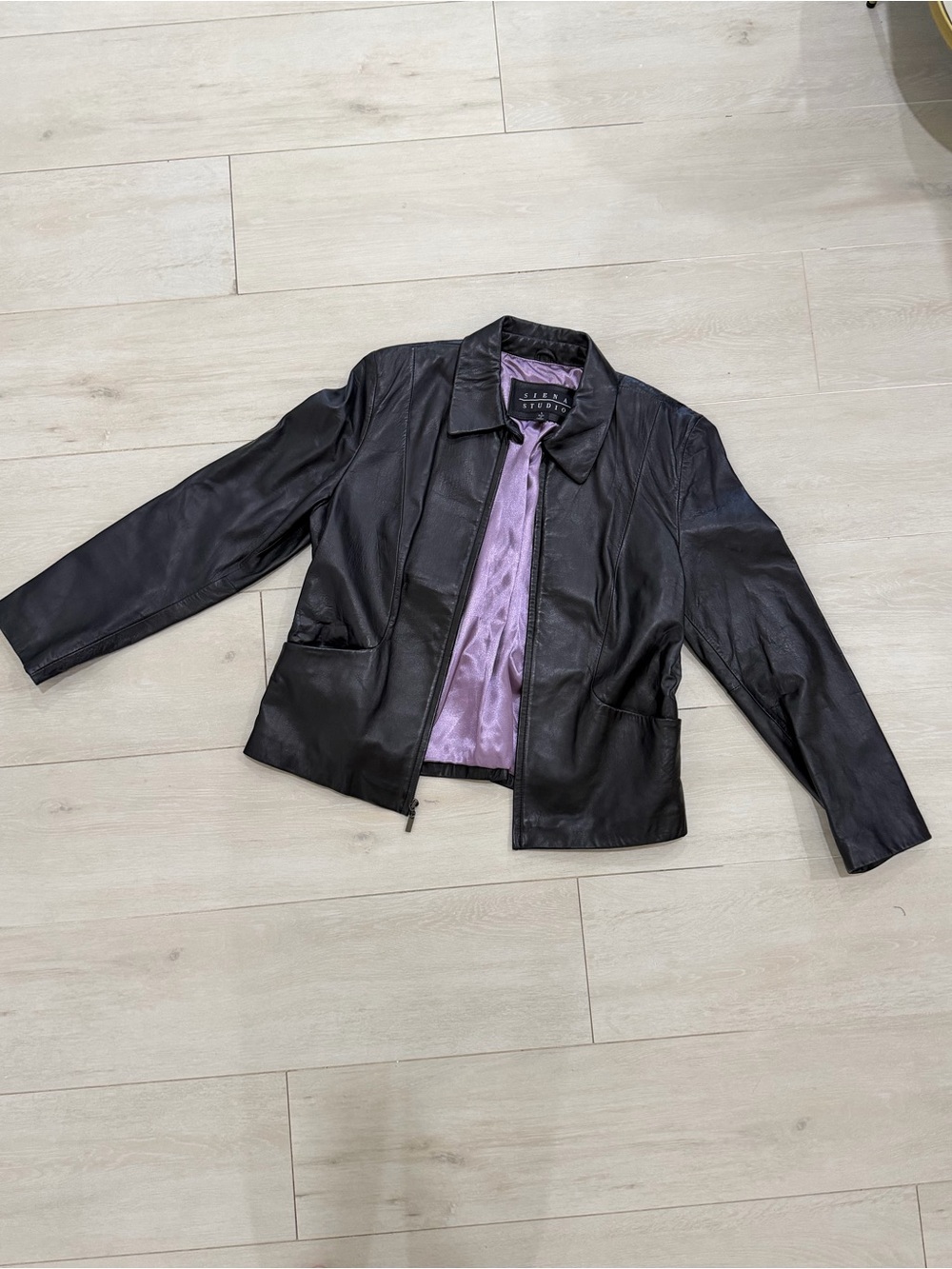 Vintage Siena Studio Black Leather Jacket